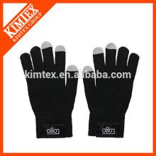 Fashion acrylic winter knitted custom texting gloves